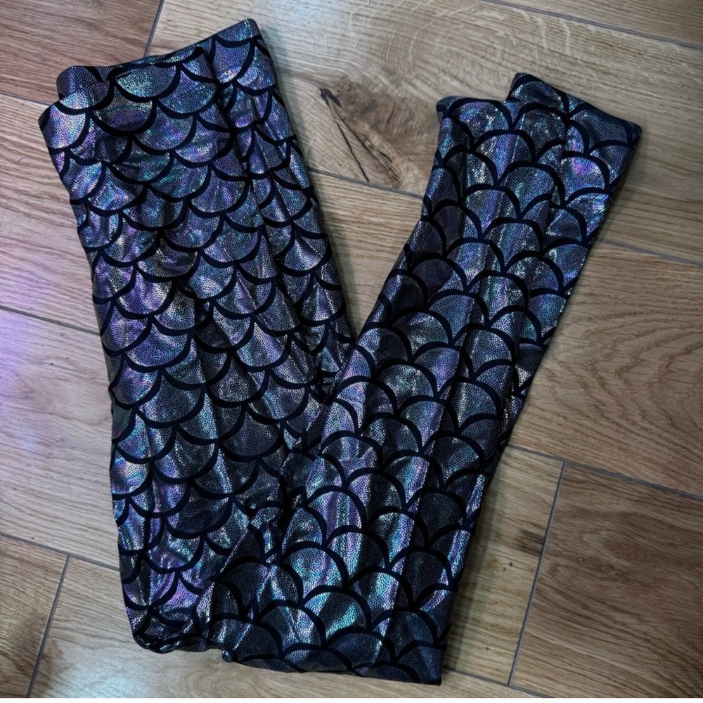 BlackMilk Mermaid Chameleon Full Length Leggings Medium Holographic Color Shift
